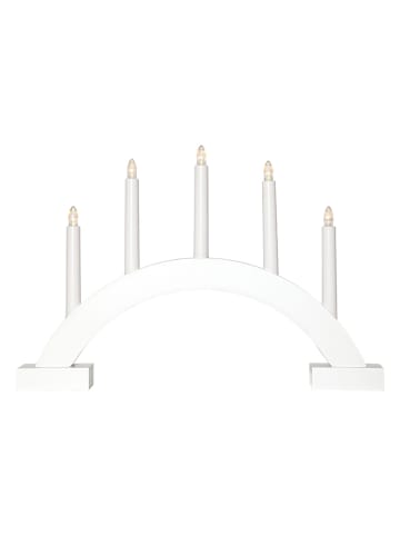 STAR Trading LED-Fensterleuchter "Abbe" in Weiß - (B)32 x (H)46 cm