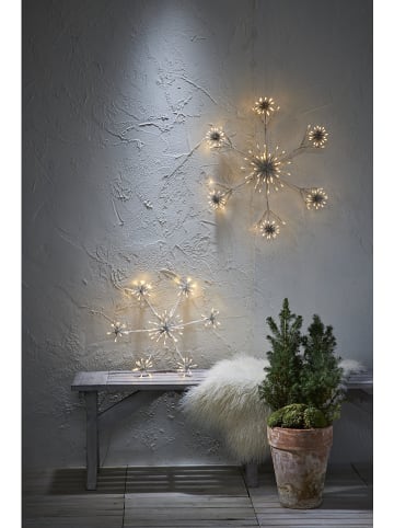 STAR Trading LED-Dekoanhänger "Flower Snowflake" in Weiß - (L)50 x (B)50 cm