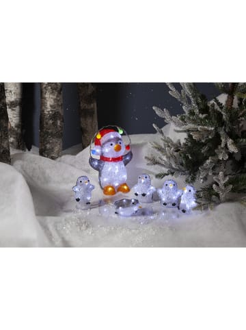 STAR Trading 5-delige set: decoratieve ledfiguren "Crystalo" wit/zwart - (L)130 cm