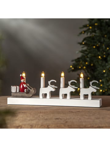 STAR Trading Vensterlamp "Rudolf" wit - (B)43 x (H)15 cm