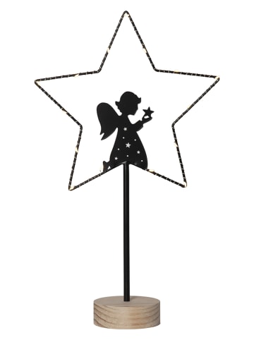 STAR Trading Staande ledlamp "Glimta" zwart/lichtbruin - (H)42 cm