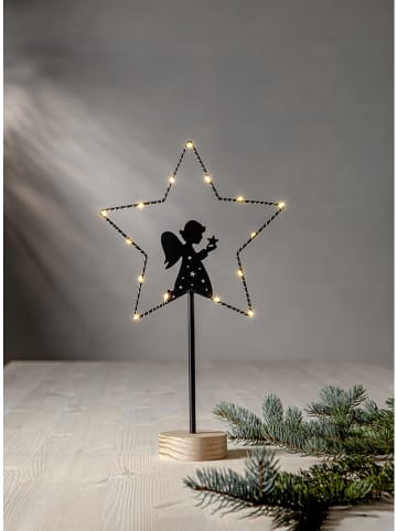 STAR Trading Lampa stojąca LED "Glimta" w kolorze jasnobrązowo-czarnym - wys. 42 cm