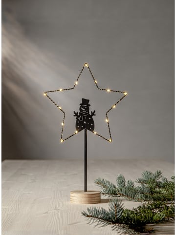 STAR Trading Lampa stojąca LED "Glimta" w kolorze jasnobrązowo-czarnym - wys. 42 cm