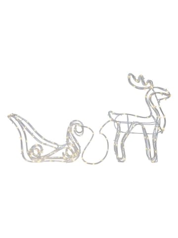 STAR Trading LED-Dekofigur "Tuby Deer" in Warmweiß - (B)100 x (H)35 x (T)12 cm