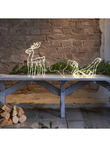 STAR Trading Decoratieve ledfiguur "Tuby Deer" warmwit - (B)100 x (H)35 x (D)12 cm