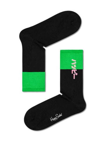 Happy Socks Socken in Schwarz/ Grün