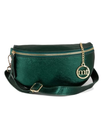 Mia Tomazzi Leder-Gürteltasche "Perugino" in Dunkelgrün - (B)23 x (H)13 x (T)2 cm