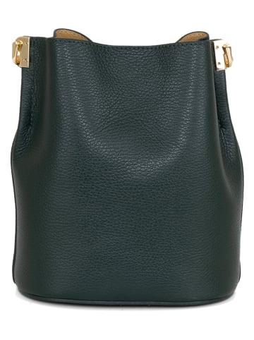 Mia Tomazzi Leder-Umhängetasche "Vepra" in Dunkelgrün - (B)20 x (H)23,5 x (T)14 cm