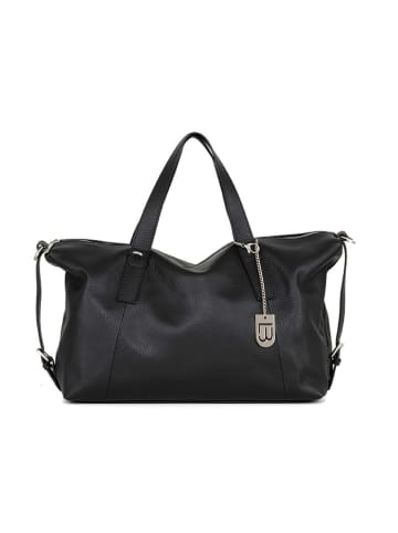 Lucca Baldi Leren handtas "Chieti" zwart - (B)50 x (H)30 x (D)16 cm
