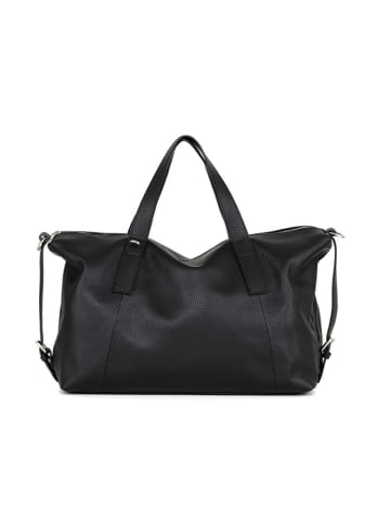 Lucca Baldi Leder-Henkeltasche "Chieti" in Schwarz - (B)50 x (H)30 x (T)16 cm