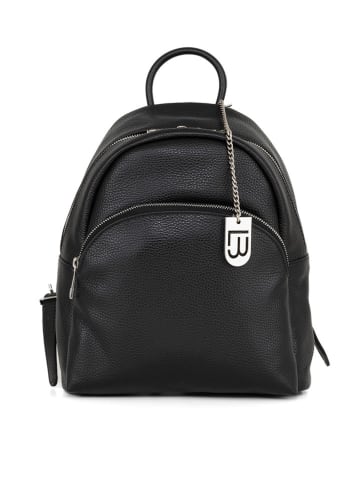 Lucca Baldi Leder-Rucksack "Ortona" in Schwarz - (B)23 x (H)31 x (T)12 cm