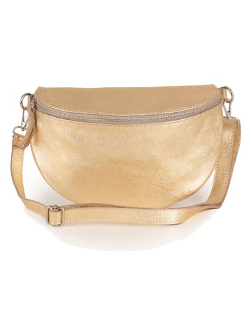Lia Biassoni Leder-Gürteltasche "Scaffaiolo" in Gold - (B)31 x (H)20 x (T)1 cm