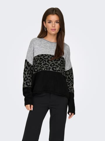 ONLY Pullover in Schwarz/ Grau