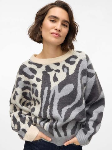 Vero Moda Pullover in Grau/ Creme