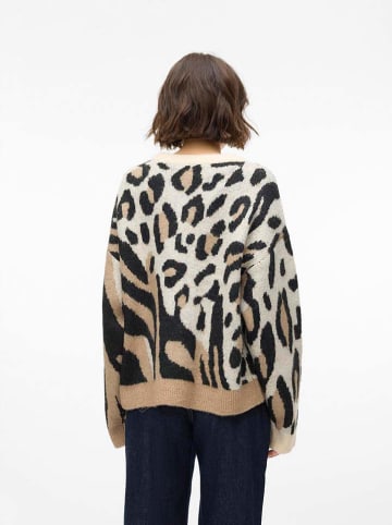 Vero Moda Pullover in Hellbraun/ Schwarz
