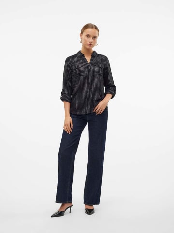 Vero Moda Bluse in Schwarz/ Silber