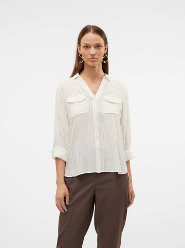Vero Moda Bluse in Weiß/ Gold