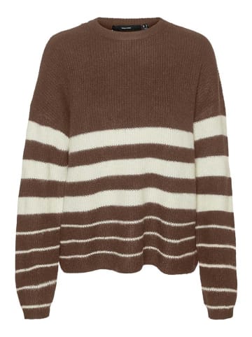 Vero Moda Pullover in Braun/ Creme
