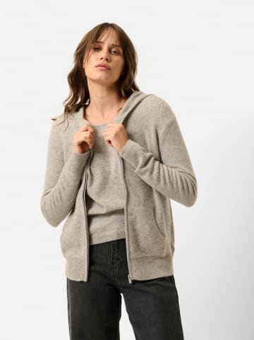 Just Cashmere Kasjmieren vest "Debbie" taupe