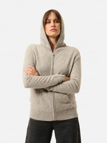 Just Cashmere Kaszmirowy kardigan "Debbie" w kolorze szarobrązowym