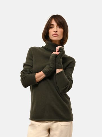 Perfect Cashmere Kaschmir-Armstulpen "Bale" in Grün