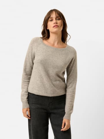 Just Cashmere Kasjmieren trui "Abigail" taupe