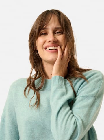 Just Cashmere Kasjmieren trui "Jospe" mintgroen