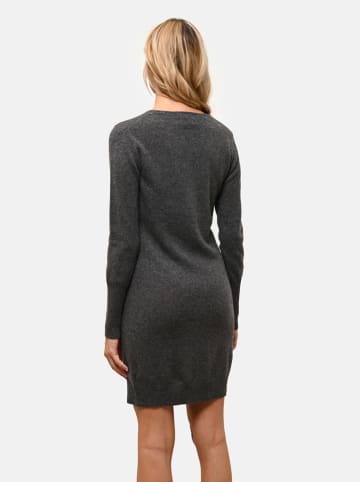 Just Cashmere Kasjmieren jurk "Tracy" antraciet