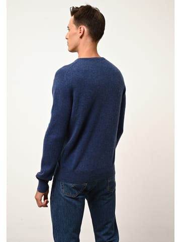 Just Cashmere Kasjmieren trui "Howard" blauw