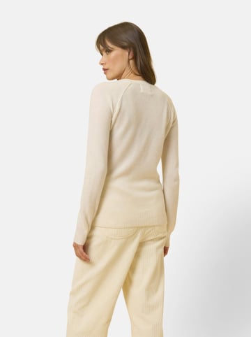 Just Cashmere Kaszmirowy sweter "Helen" w kolorze kremowym