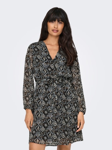 ONLY Kleid in Schwarz/ Hellgrau