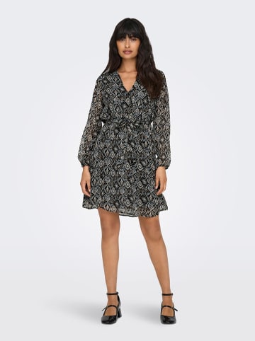 ONLY Kleid in Schwarz/ Hellgrau