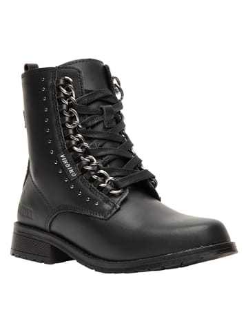 Vingino Leder-Boots "Amanda" in Schwarz