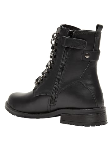 Vingino Leder-Boots "Amanda" in Schwarz