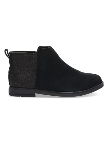 TOMS Leren enkelboots zwart