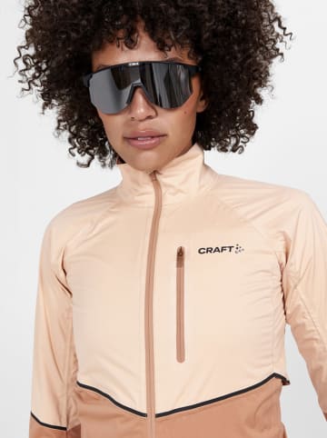 Craft Fahrradjacke "Adv Endurance Hydro" in Beige/ Orange