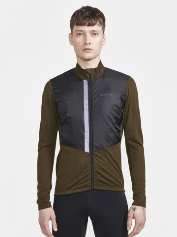 Craft Fietsshirt "Bike SubZ Wool" kaki/antraciet