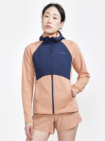 Craft Trainingsjacke in Beige/ Dunkelblau
