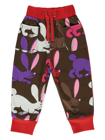 Småfolk Sweathose "Kaninchen" in Braun/ Bunt
