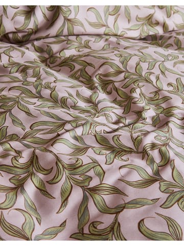 Essenza Satin-Bettwäsche-Set "Juliette" in Rosa/ Grün