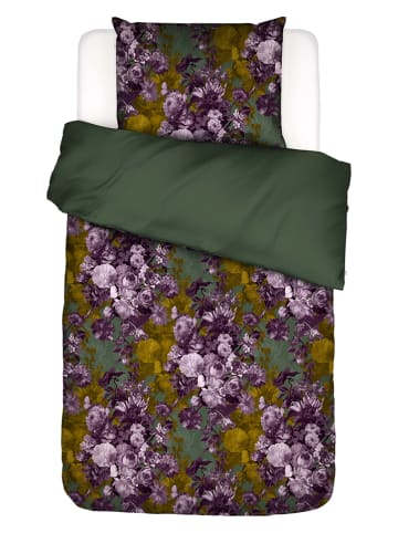 Essenza Satin-Bettwäsche-Set "Leila" in Lila/ Grün