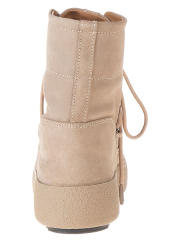 Moon Boot Skórzane botki zimowe "Mtrack Lace" w kolorze beżowym