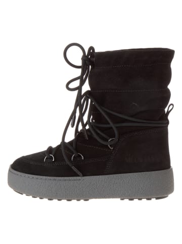 Moon Boot Leder-Winterboots "Ltrack" in Schwarz