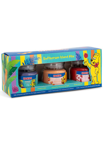 Haribo 3-delige set: geurkaarsenn "Haribo" meerkleurig - 3 x 85 g