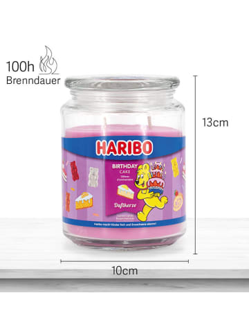 Haribo Duftkerze "Haribo Birthday Cake" in Rosa - 510 g