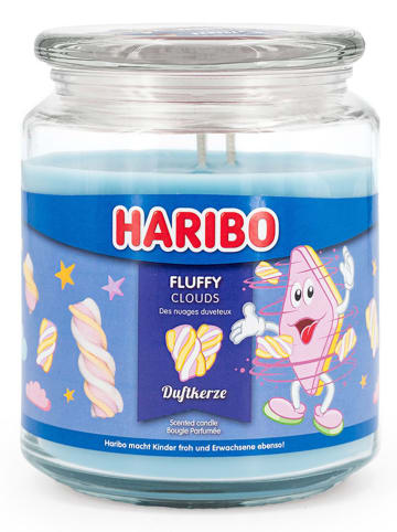 Haribo Duftkerze "Haribo Fluffy Clouds " in Hellblau - 510 g