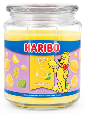 Haribo Duftkerze "Haribo Lemon Fruits" in Gelb - 510 g