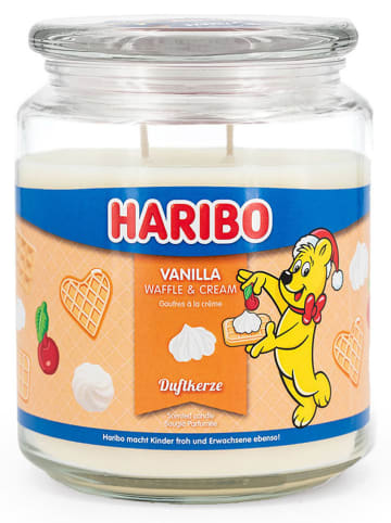 Haribo Duftkerze "Haribo Vanilla Waffle Cream" in Weiß - 510 g