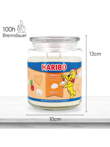 Haribo Duftkerze "Haribo Vanilla Waffle Cream" in Weiß - 510 g