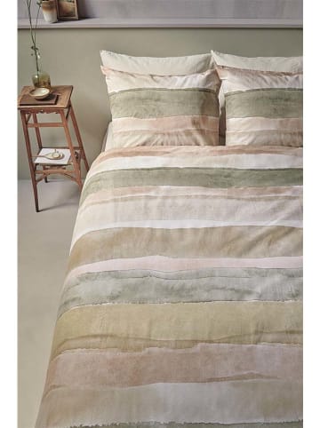 Beddinghouse Renforcé beddengoedset "Mix Naturel" beige/groen